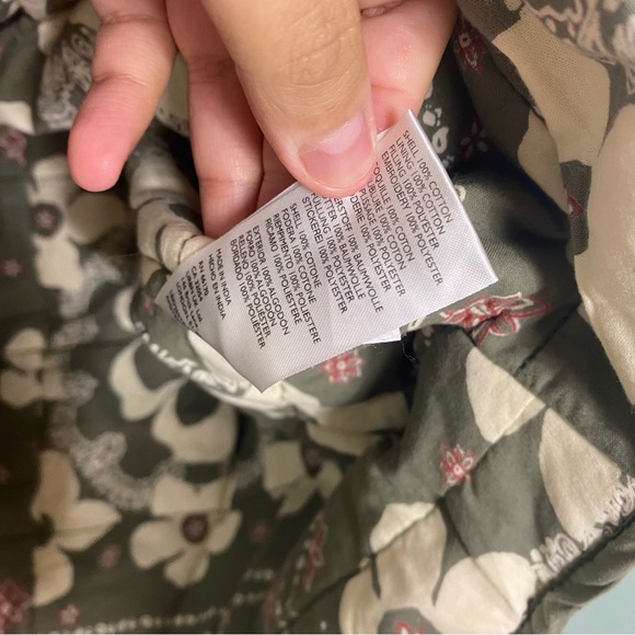 Free People We The Free Zazu Reversible Liner Green Floral XS - Picture 5 of 6